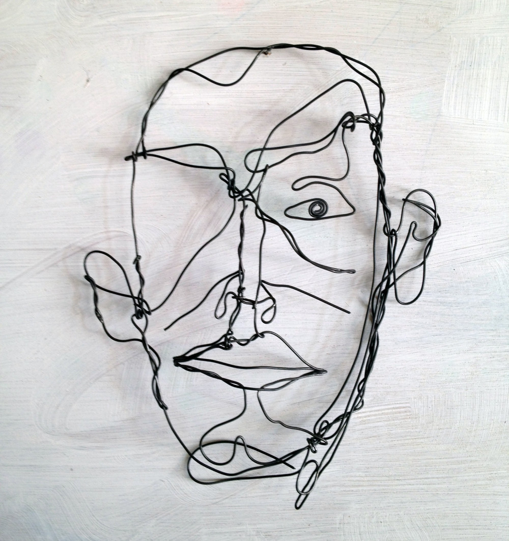 Wire drawing sketch man