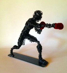 wire art boxer sculptuer clout-s 4