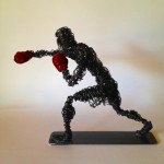 wire boxer sculpture Clout-s