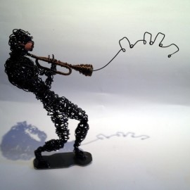 Miles Davis Wire Sculpture