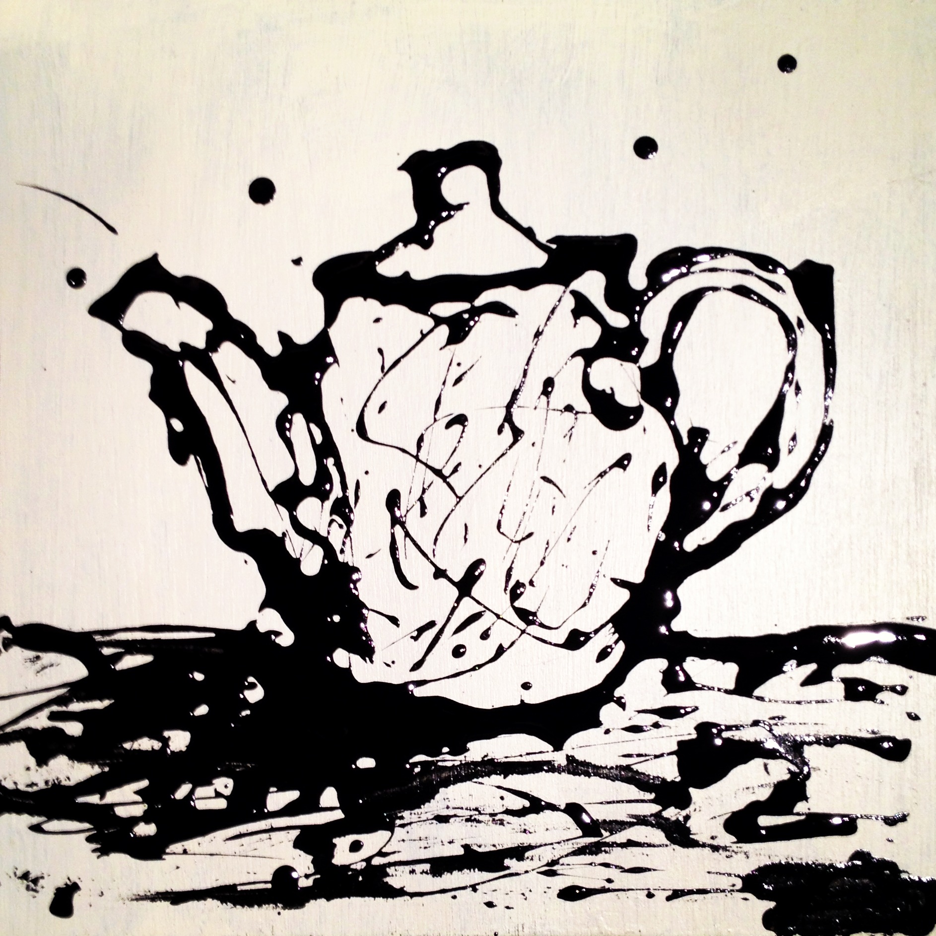 "Morning Tea" Drip Painting